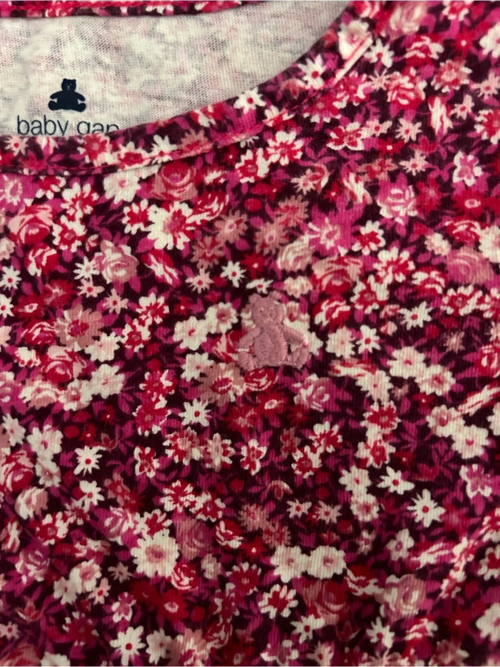Baby GAP Pink Flowered Long-Sleeve Dress Size 18-24M